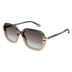 New CHLOE Grey Square CH0204S 004 Sunglasses Women